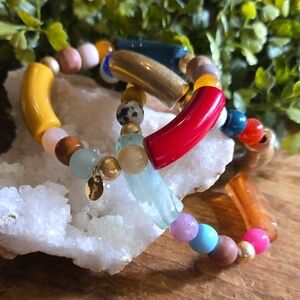 Plunder New Colorful Beaded Stretch Bracelet Set